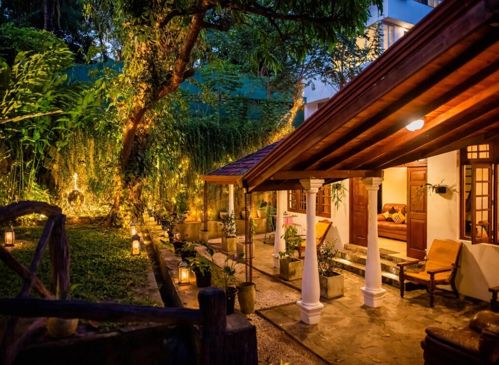 Outdoor seating area at Colonial Residence Kandy
